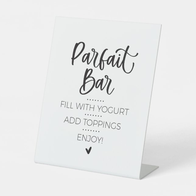 Minimalist Parfait Bar Brunch Sign (Front)