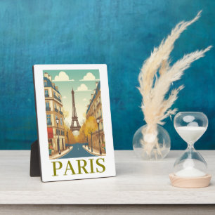 Minimalist Paris France Eiffel Tower Parisian Plaque