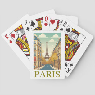 Minimalist Paris France Eiffel Tower Parisian Playing Cards
