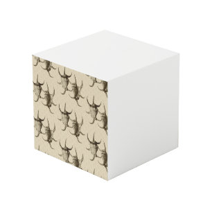 Minimalist Pastel Abstract Nature Pattern Cube