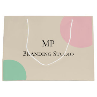 Minimalist Pastel Branding Design Large Gift Bag