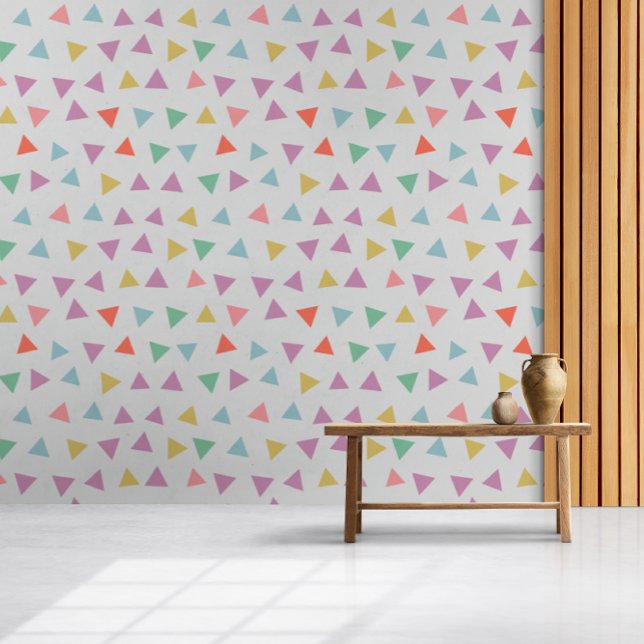 Minimalist Pastel Colourful Triangle Pattern Wallpaper (Creator Uploaded)
