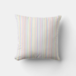 Minimalist Pastel Colourful Vertical Lines Cushion
