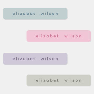 Minimalist Pastel Cute Personalised Name Tag