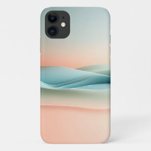 Minimalist Pastel Gradient Waves - Abstract Modern iPhone 11 Case