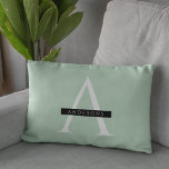 Minimalist Pastel Mint Personalised Name Lumbar Cushion<br><div class="desc">Minimalist Pastel Mint Personalised Name</div>