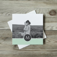 Minimalist Pastel Mint Personalised Name & Photo