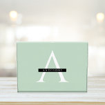 Minimalist Pastel Mint Personalised Name Photo Block<br><div class="desc">Minimalist Pastel Mint Personalised Name</div>