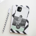 Minimalist Pastel Mint Personalised Name & Photo iPhone 11 Case<br><div class="desc">Minimalist Pastel Mint Personalised Name & Photo</div>