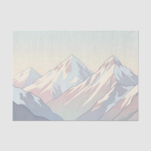 Minimalist Pastel Mountain Range Landscape Tissue Paper