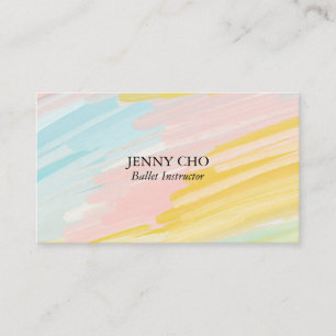 Minimalist pastel painting textured business card