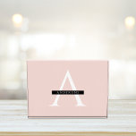 Minimalist Pastel Pink Personalised Name Photo Block<br><div class="desc">Minimalist Pastel Pink Personalised Name</div>