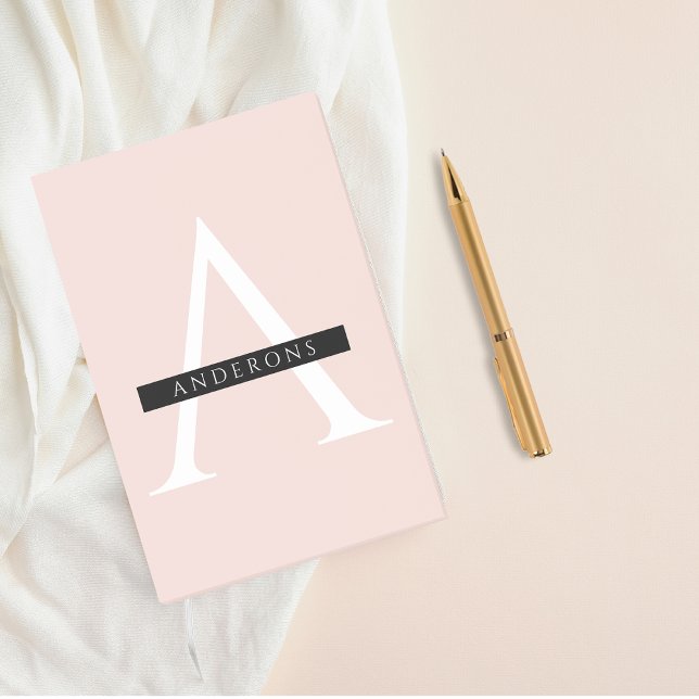 Minimalist Pastel Pink Personalised Name Post-it Notes (Creator Uploaded)