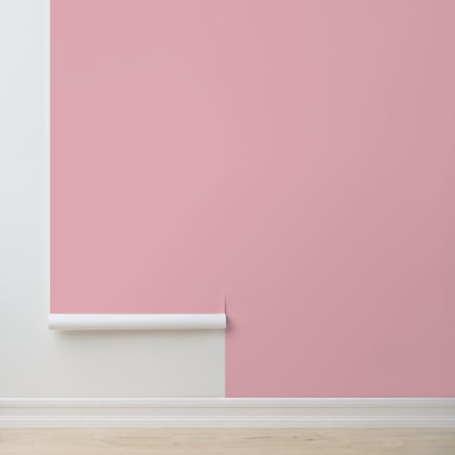 Minimalist pastel pink solid plain girly feminine wallpaper (Application)