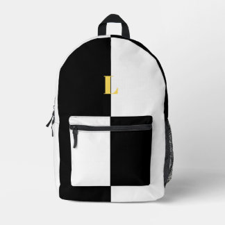 Minimalist Pastel White Custom Name Backpack