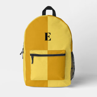 Minimalist Pastel Yellow Custom Name Backpack