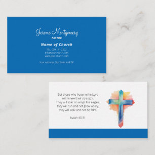 Minimalist Pastor Business Card
