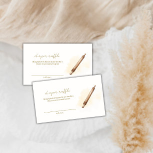 Minimalist Pastry Chef Diaper Raffle Baby Shower  Enclosure Card