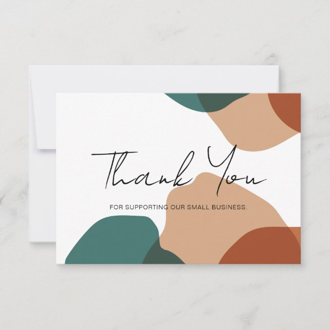 Minimalist Patel Abstract Thank You Card (Front)