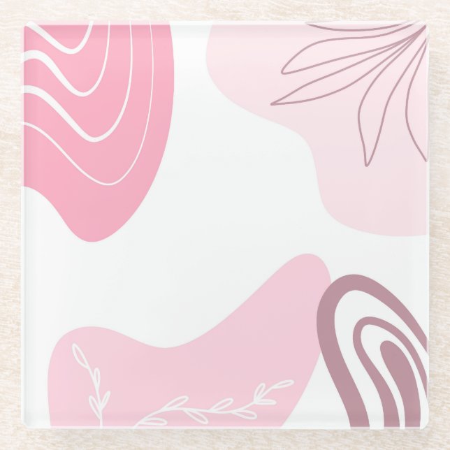 Minimalist Pattern Glass Coaster (Front)