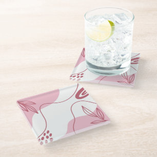 Minimalist Pattern Glass Coaster