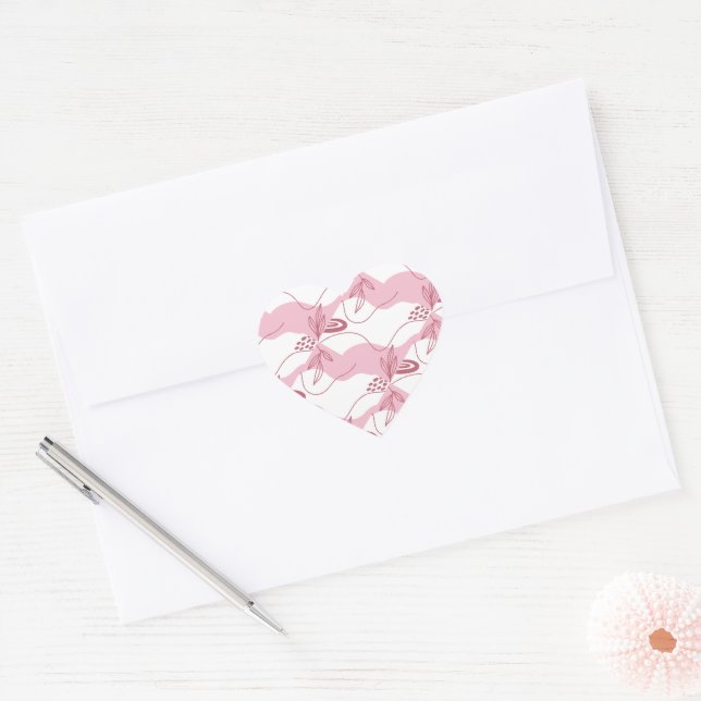 Minimalist Pattern Heart Sticker (Envelope)