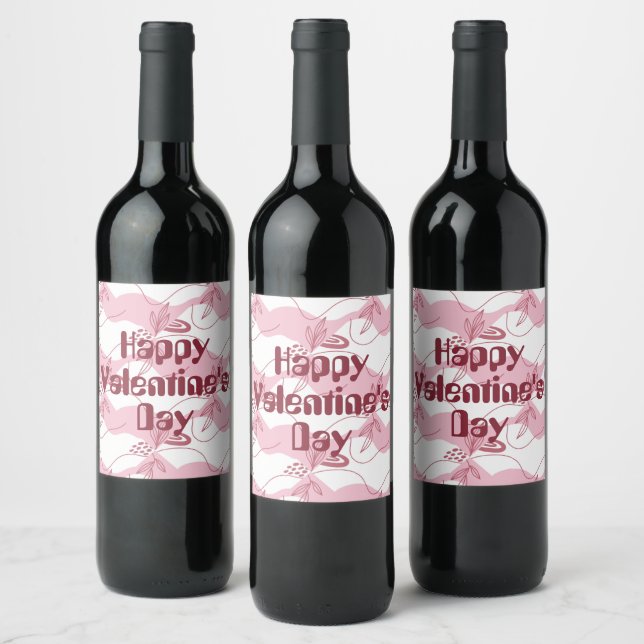 Minimalist Pattern Wine Label (Bottles)