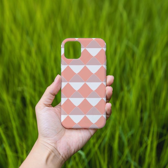 Minimalist Peach Geometric Pattern Case-Mate iPhone Case (Creator Uploaded)