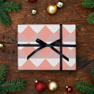 Minimalist Peach Geometric Pattern Wrapping Paper