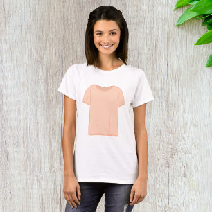 Minimalist Peach Tee Illustration 