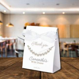 Minimalist Pearl Bridal Shower  Favour Boxes
