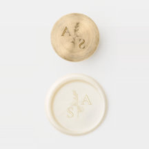 Minimalist Pearl White Monogram Wildflower Wedding