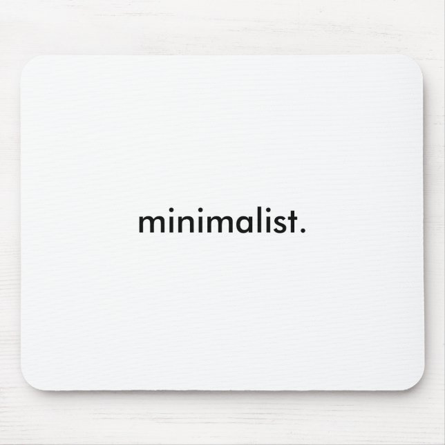 minimalist. period. mouse pad (Front)