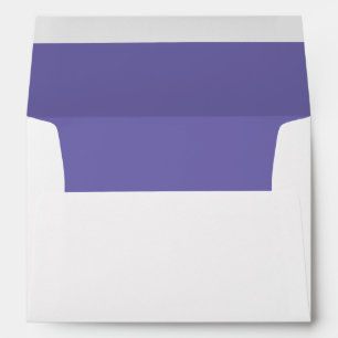 Minimalist Periwinkle Purple Monogram Note Card Envelope