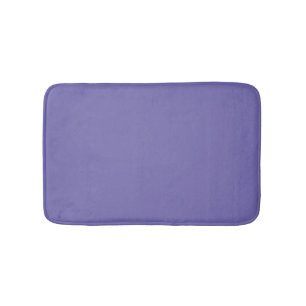 Minimalist periwinkle purple solid elegant chic bath mat