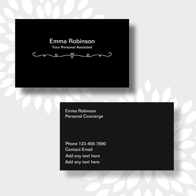 Minimalist Personal Concierge Assistant Business Card (Creator Uploaded)