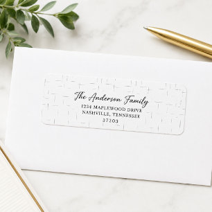 Minimalist Personalised Address Labels
