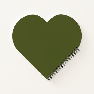 Minimalist Personalised Army Green Spiral Notebook