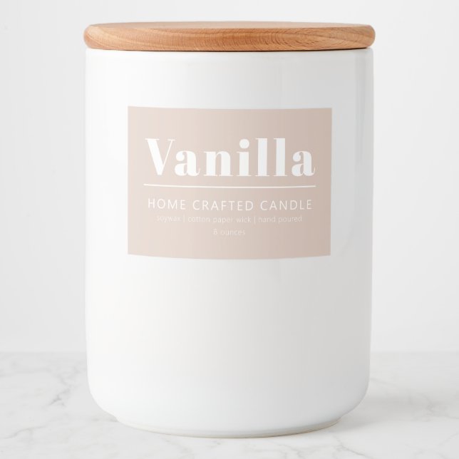 Minimalist Personalised Candle Label (Front)