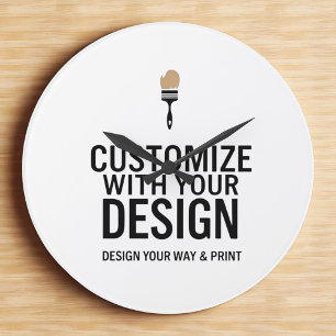 Minimalist Personalised Company Branded Custom  Large Clock