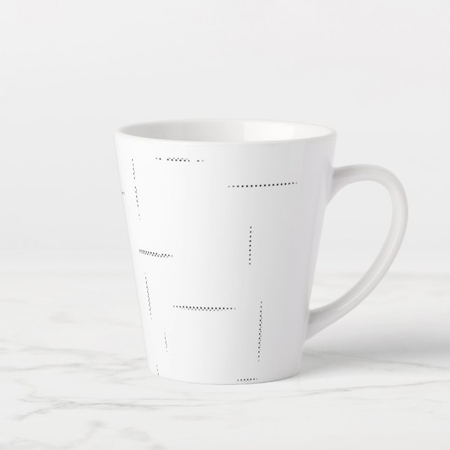 Minimalist Personalised File Folder Set Latte Mug (Right)