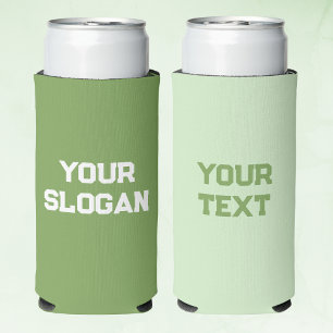  Minimalist Personalised Green Colours  Seltzer Can Cooler