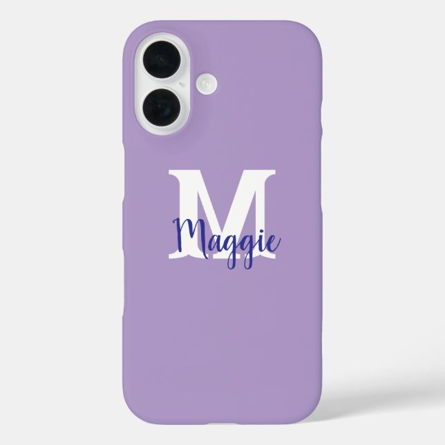Minimalist Personalised iPhone Case with Monogram  (Back)