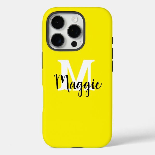 Minimalist Personalised iPhone Case with Monogram  (Back)