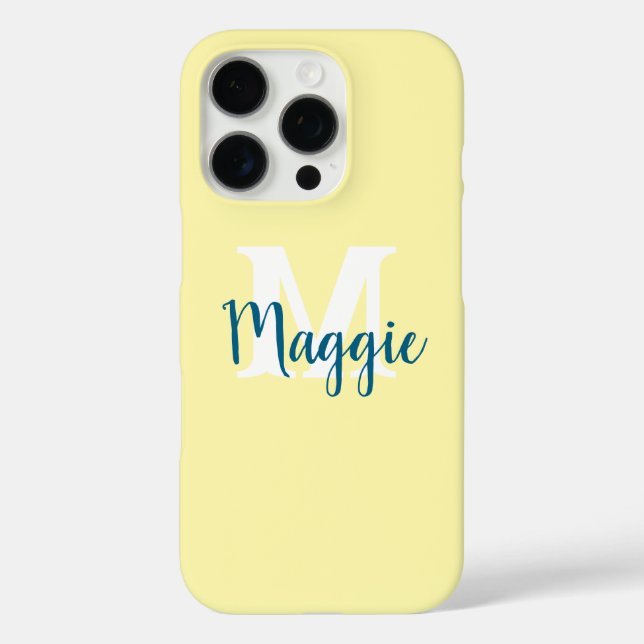 Minimalist Personalised iPhone Case with Monogram  (Back)