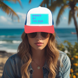 Minimalist Personalised Kissed by the Sun Trucker Hat