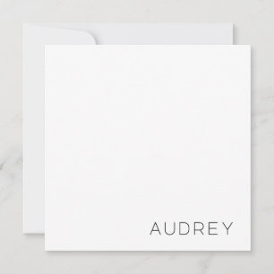 Minimalist Personalised Monogram Name Black Card