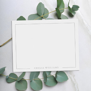 Minimalist Personalised Monogram Name Border Card