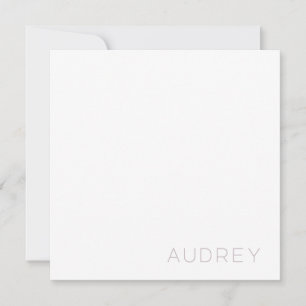 Minimalist Personalised Monogram Name Purple Card