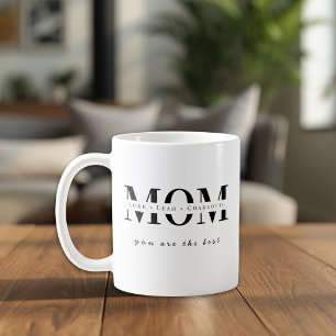 Minimalist Personalised Mum Name Gift Coffee Mug
